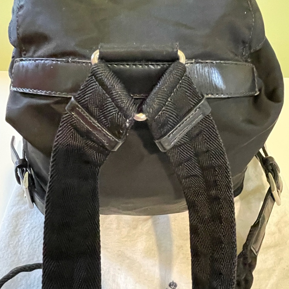 Authentic Prada Black Small Backpack With Buckle … - image 3